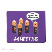 Funny AA Meeting AA Batteries Mousepad thumb 0