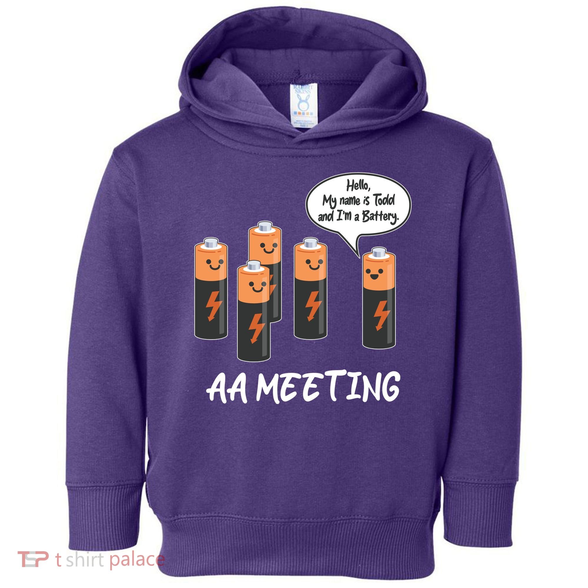 Funny AA Meeting AA Batteries Toddler Hoodie