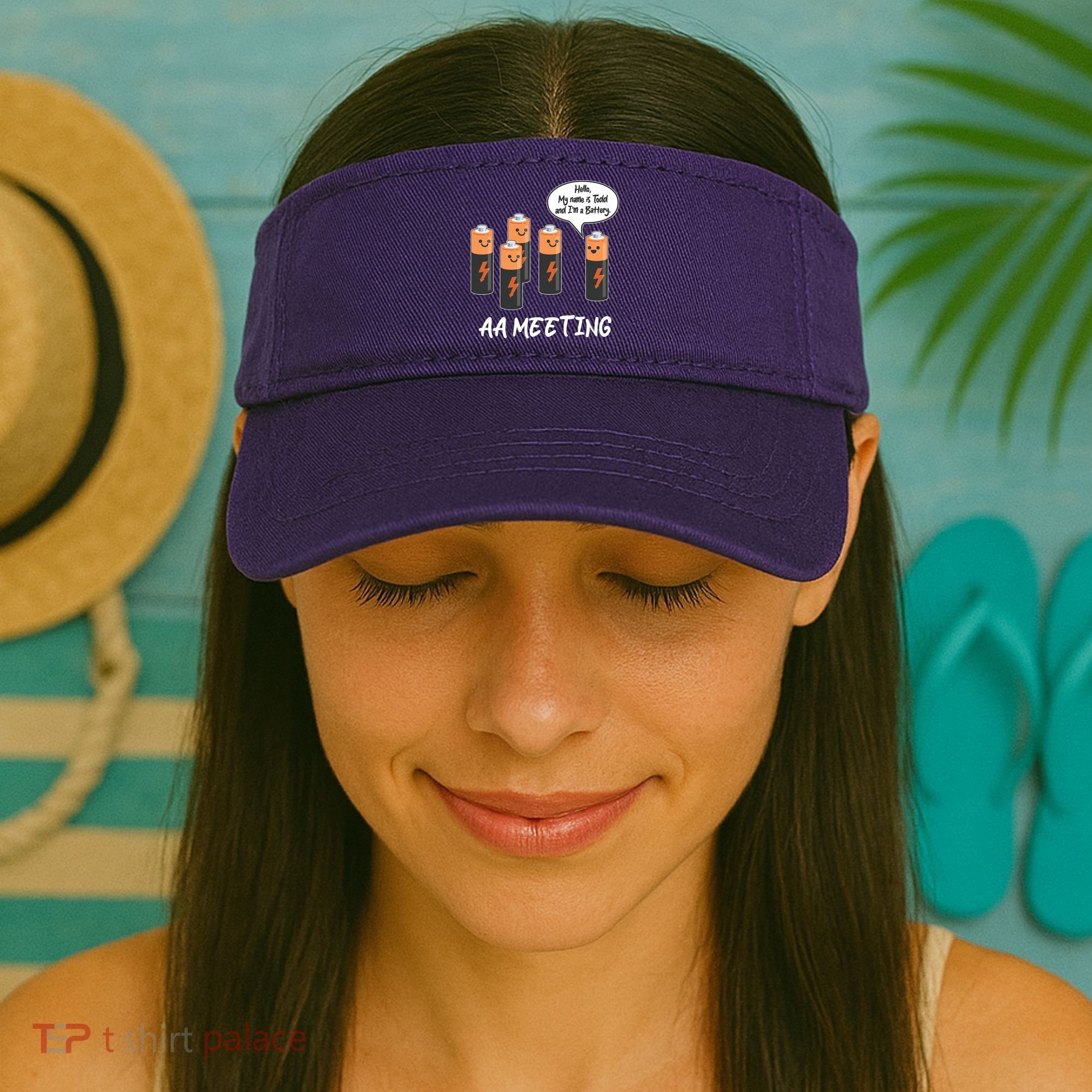 Funny AA Meeting AA Batteries Visor