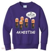 Funny AA Meeting AA Batteries Kids Sweatshirt thumb 0