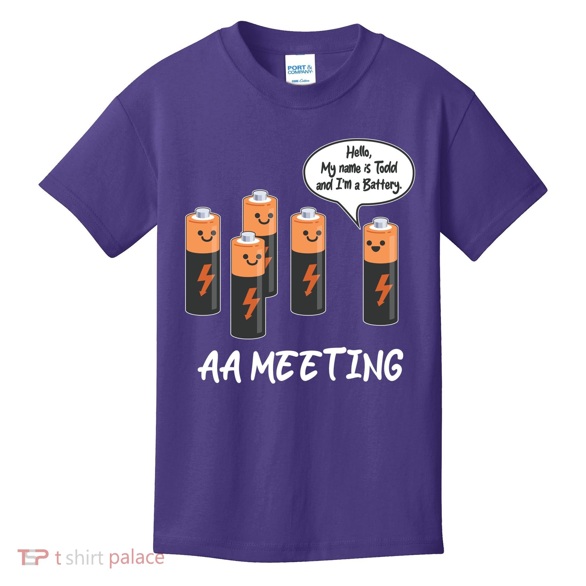 Funny AA Meeting AA Batteries Kids T-Shirt