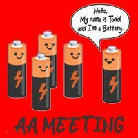 Funny AA Meeting AA Batteries Santa Hat thumb 1