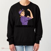 Fibromyalgia Awareness Month Warrior Unbreakable Girls Gift Women's Sweatshirt thumb 0