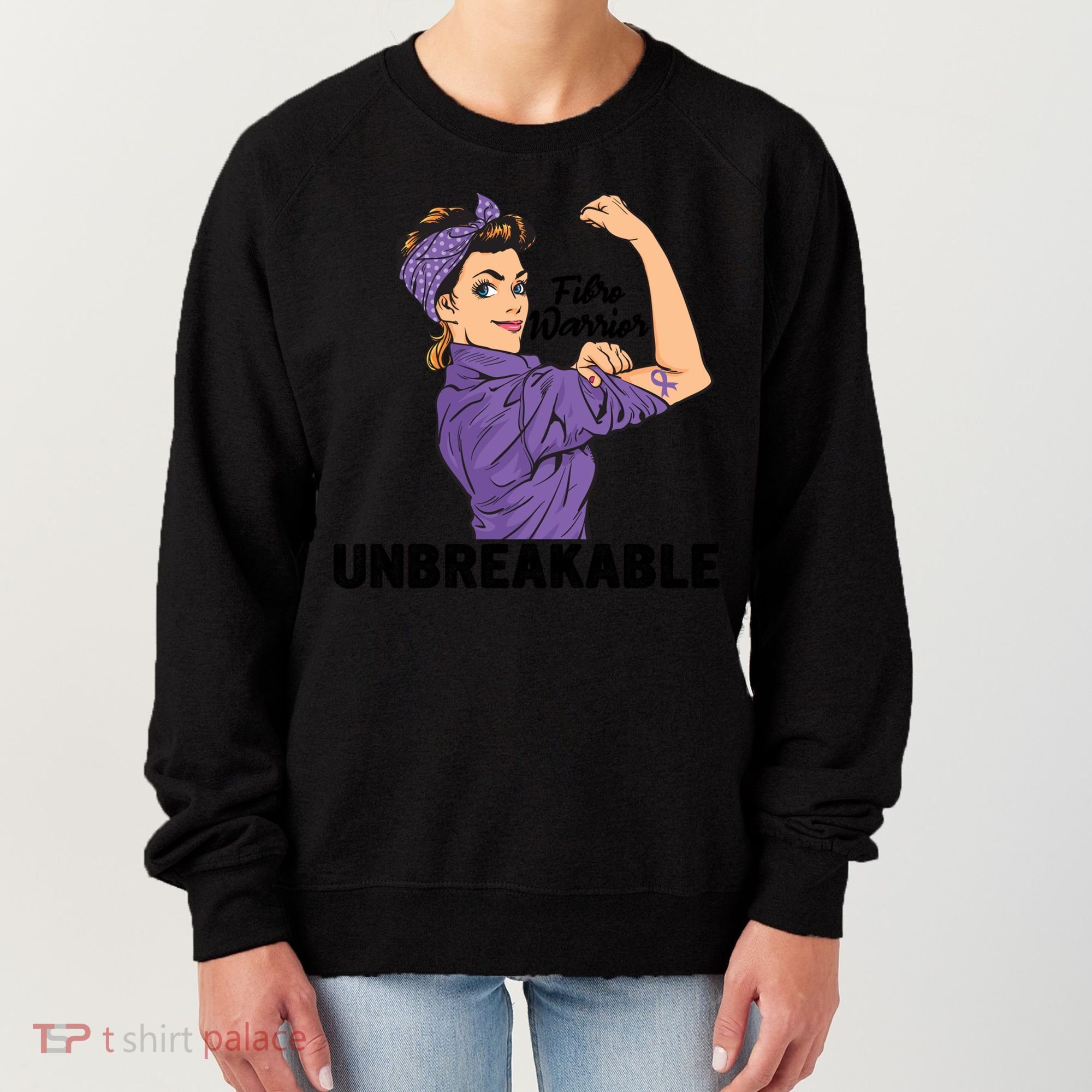 Fibromyalgia Awareness Month Warrior Unbreakable Girls Gift Women's Sweatshirt