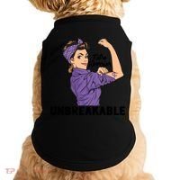 Fibromyalgia Awareness Month Warrior Unbreakable Girls Gift Doggie Tank thumb 0