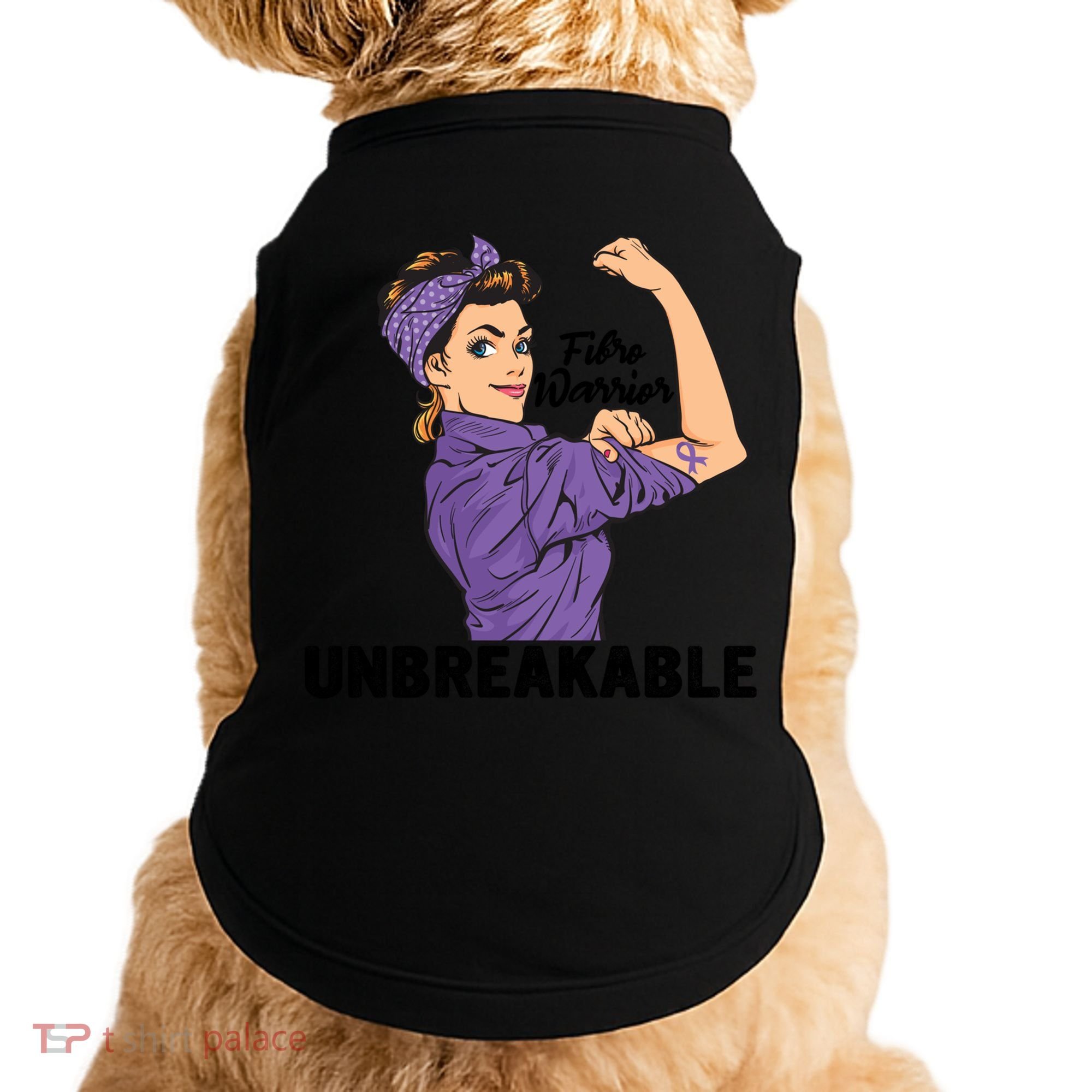 Fibromyalgia Awareness Month Warrior Unbreakable Girls Gift Doggie Tank