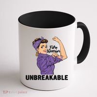 Fibromyalgia Awareness Month Warrior Unbreakable Girls Gift Coffee Mug thumb 1