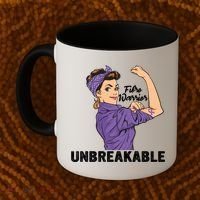 Fibromyalgia Awareness Month Warrior Unbreakable Girls Gift Coffee Mug thumb 2