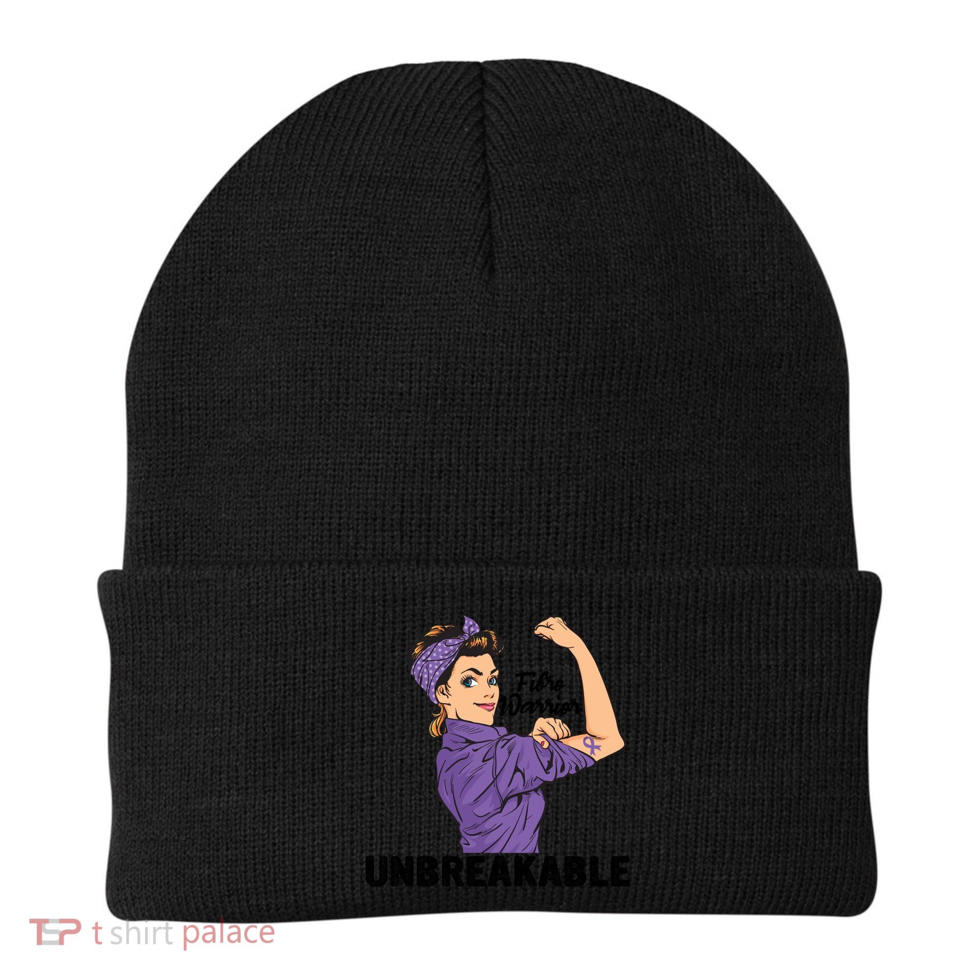 Fibromyalgia Awareness Month Warrior Unbreakable Girls Gift Beanie