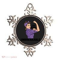 Fibromyalgia Awareness Month Warrior Unbreakable Girls Gift Ornament thumb 0