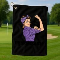 Fibromyalgia Awareness Month Warrior Unbreakable Girls Gift Golf Towel thumb 1