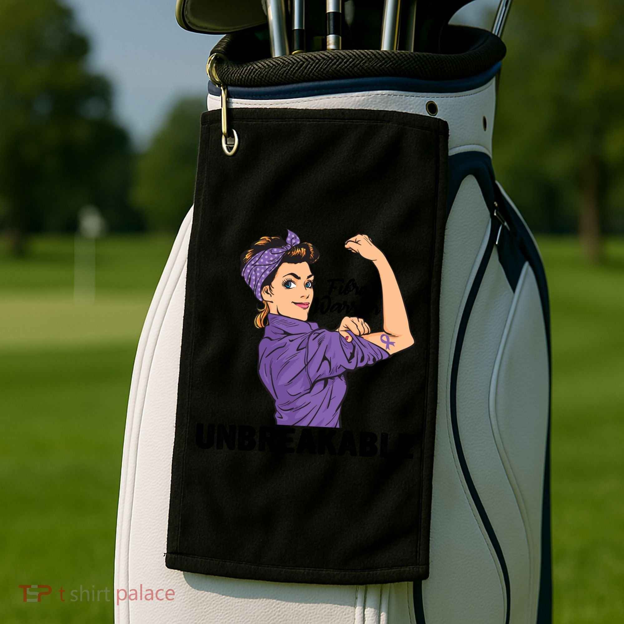 Fibromyalgia Awareness Month Warrior Unbreakable Girls Gift Golf Towel