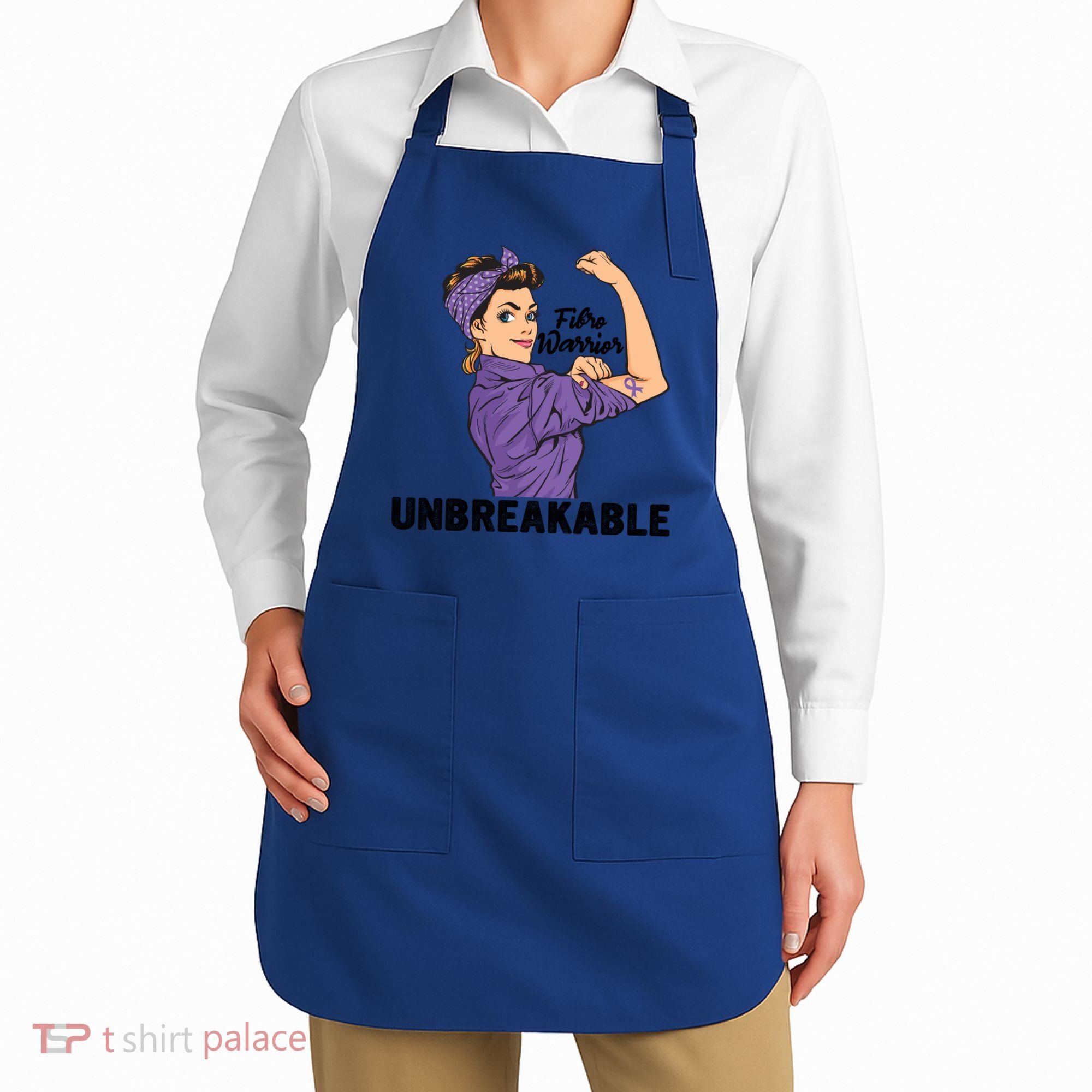 Fibromyalgia Awareness Month Warrior Unbreakable Girls Gift Apron