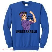 Fibromyalgia Awareness Month Warrior Unbreakable Girls Gift Sweatshirt thumb 0