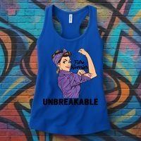 Fibromyalgia Awareness Month Warrior Unbreakable Girls Gift Women's Tank Top thumb 3