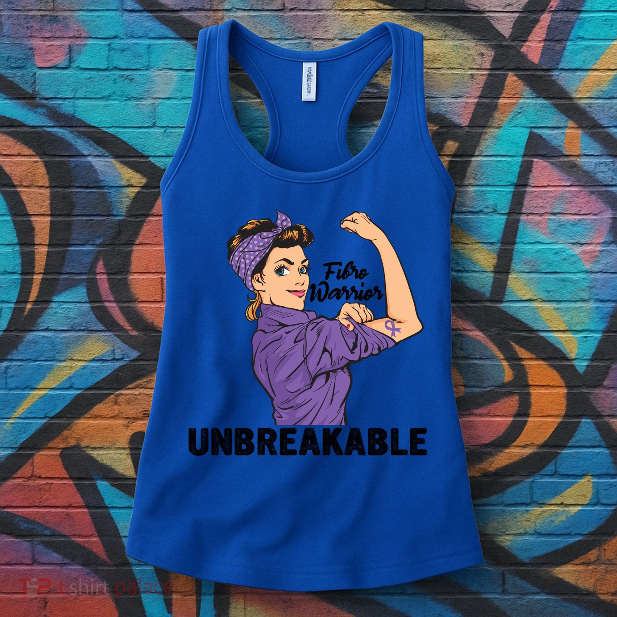 Fibromyalgia Awareness Month Warrior Unbreakable Girls Gift Women's Tank Top