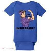 Fibromyalgia Awareness Month Warrior Unbreakable Girls Gift Baby Bodysuit thumb 0