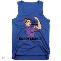 Fibromyalgia Awareness Month Warrior Unbreakable Girls Gift Tank Top thumb 0