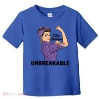 Fibromyalgia Awareness Month Warrior Unbreakable Girls Gift Toddler T-Shirt thumb 0