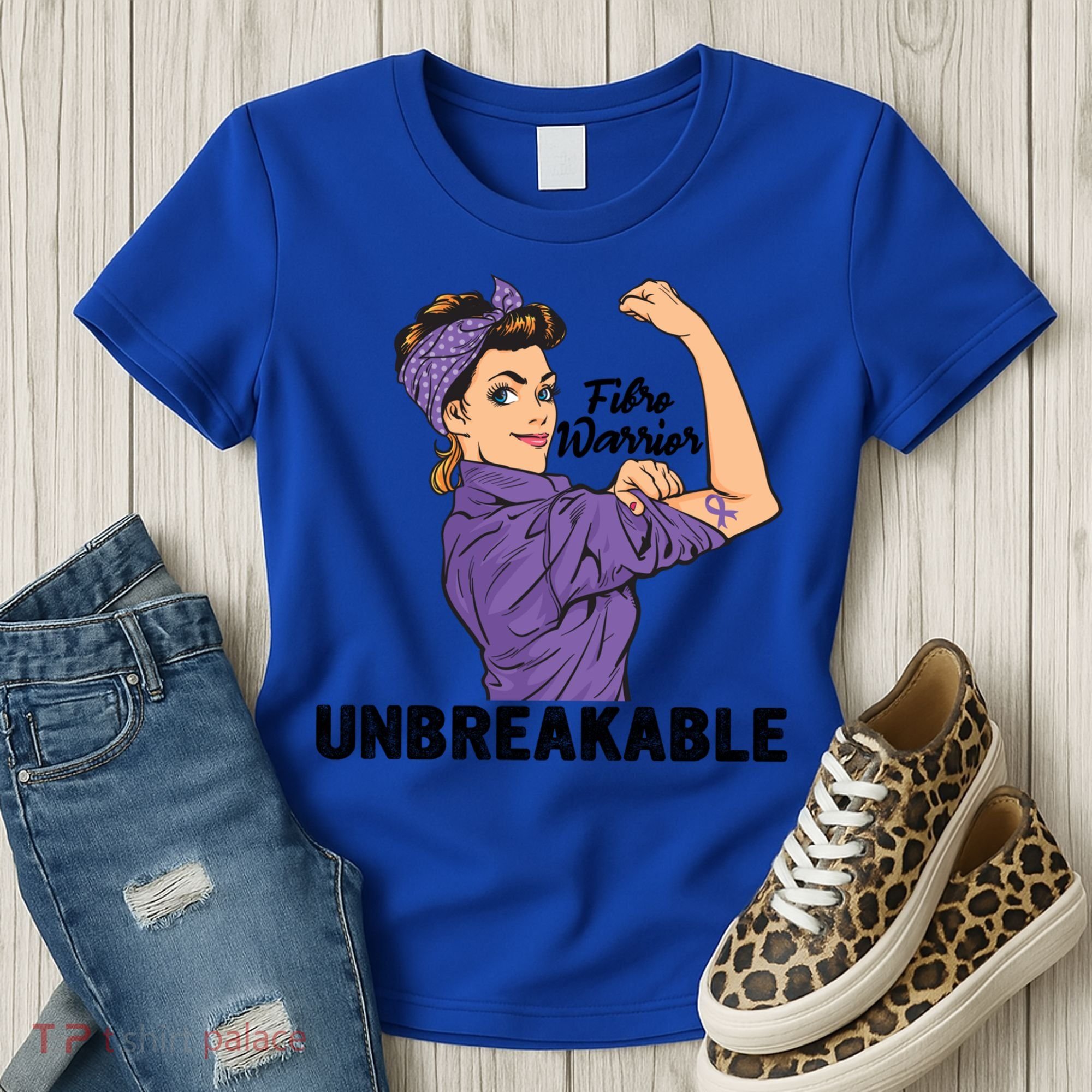 Fibromyalgia Awareness Month Warrior Unbreakable Girls Gift Women's T-Shirt