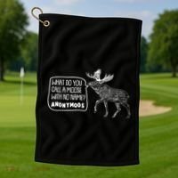 Funny Anonumoos Moose Joke Dad Joke Golf Towel thumb 1