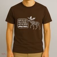 Funny Anonumoos Moose Joke Dad Joke T-Shirt thumb 3