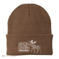 Funny Anonumoos Moose Joke Dad Joke Beanie thumb 0