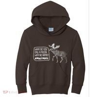 Funny Anonumoos Moose Joke Dad Joke Kids Hoodie thumb 0