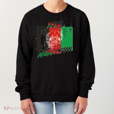 Free Afghanistan Map Distressed Flag Women's Sweatshirt