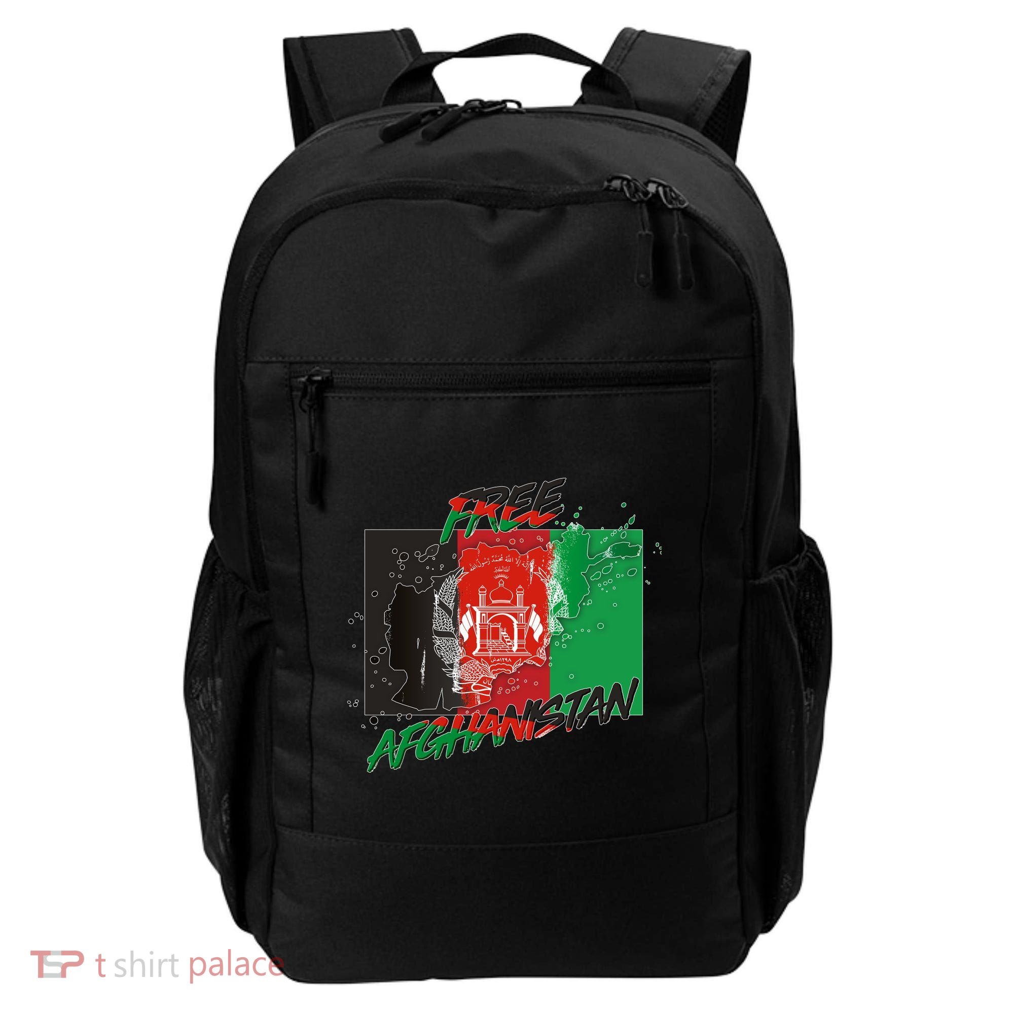 Free Afghanistan Map Distressed Flag Backpack