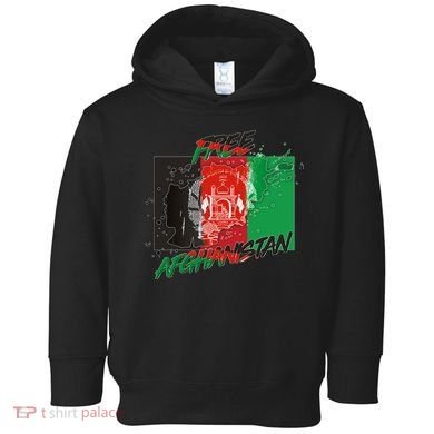 Free Afghanistan Map Distressed Flag Toddler Hoodie