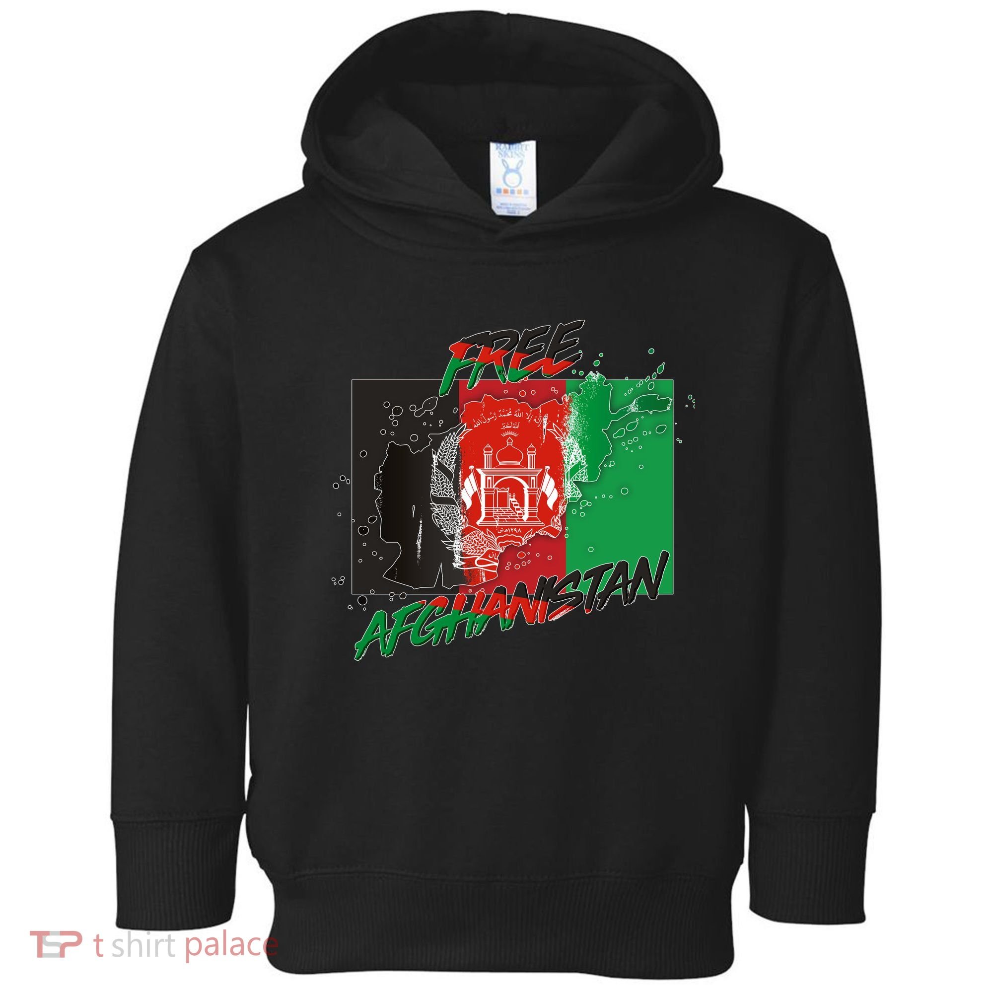 Free Afghanistan Map Distressed Flag Toddler Hoodie