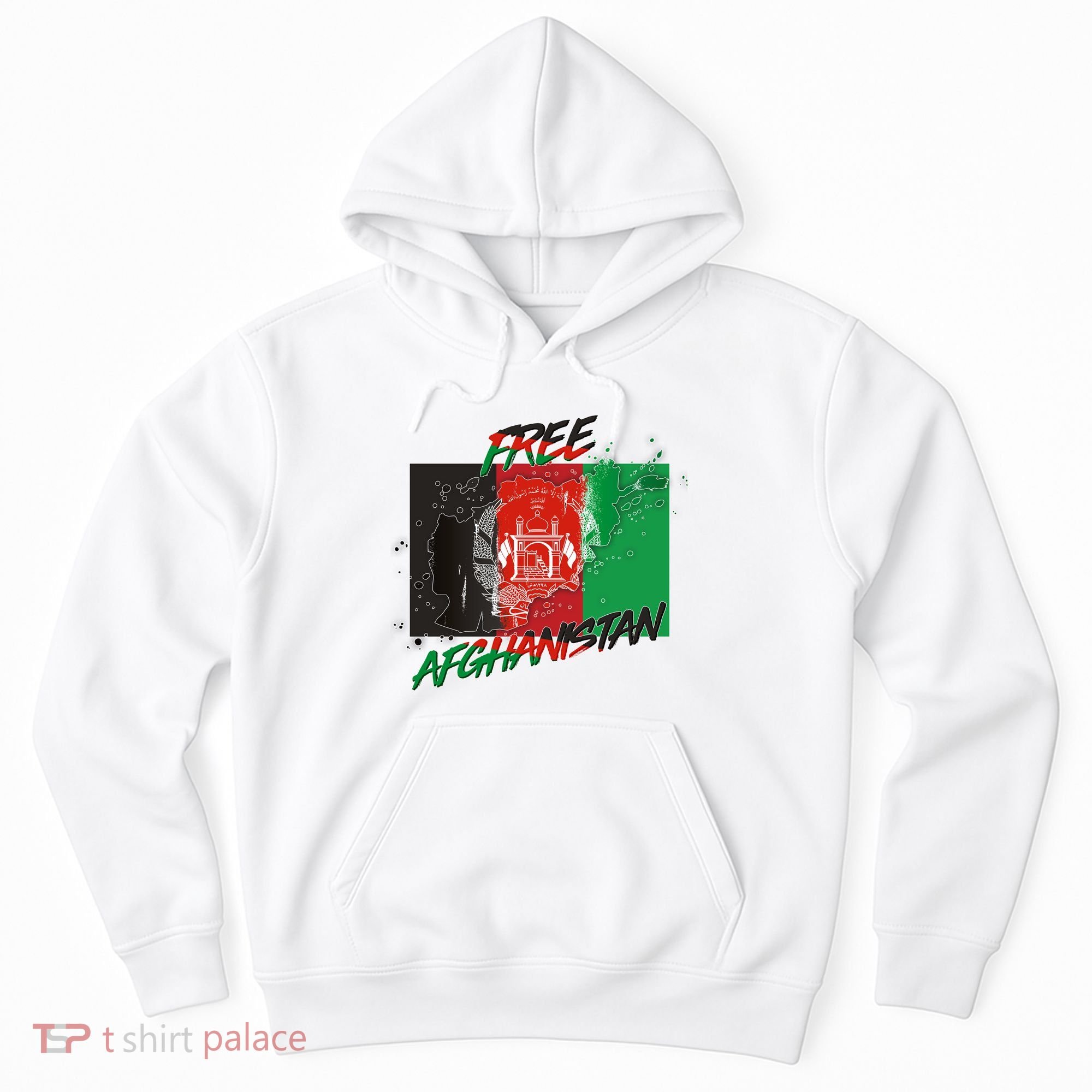 Free Afghanistan Map Distressed Flag Hoodie