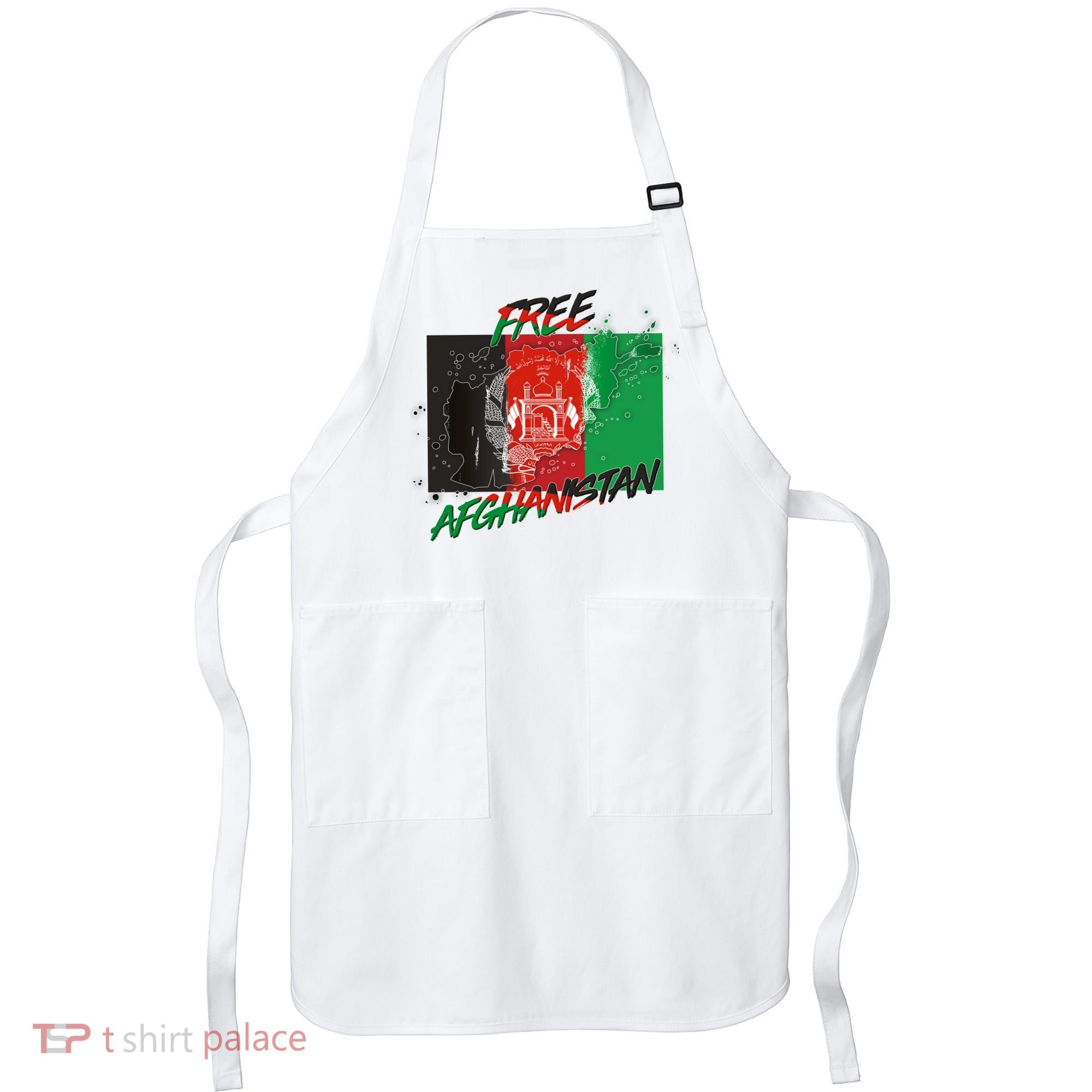 Free Afghanistan Map Distressed Flag Apron