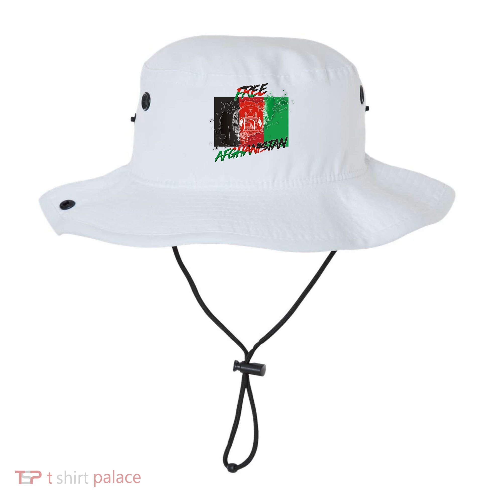 Free Afghanistan Map Distressed Flag Bucket Hat