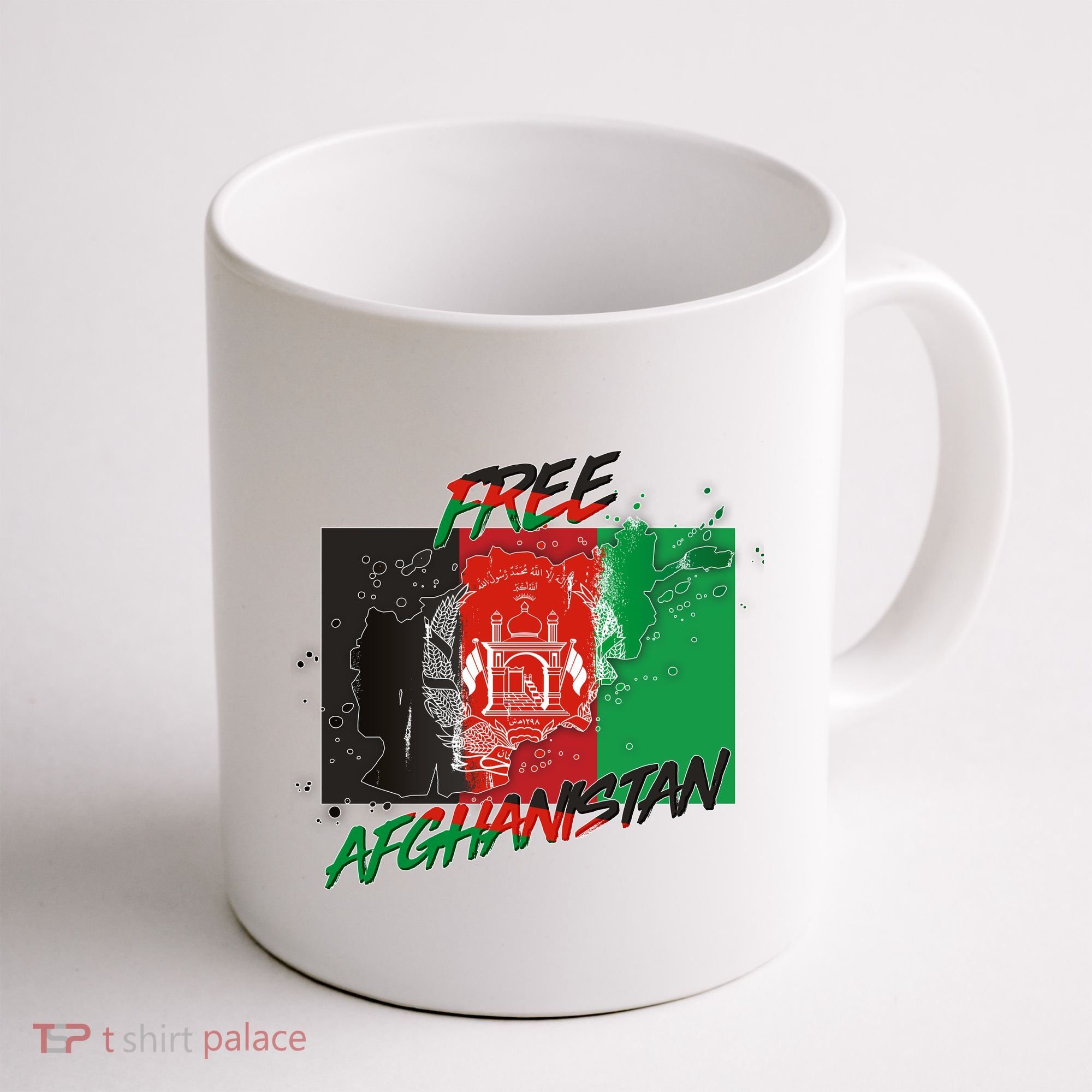 Free Afghanistan Map Distressed Flag Coffee Mug