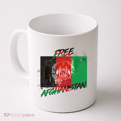 Free Afghanistan Map Distressed Flag Coffee Mug