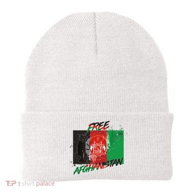Free Afghanistan Map Distressed Flag Beanie