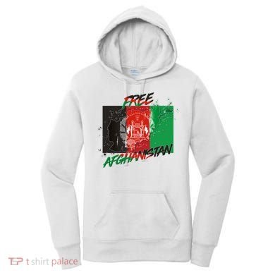Free Afghanistan Map Distressed Flag Women's Hoodie