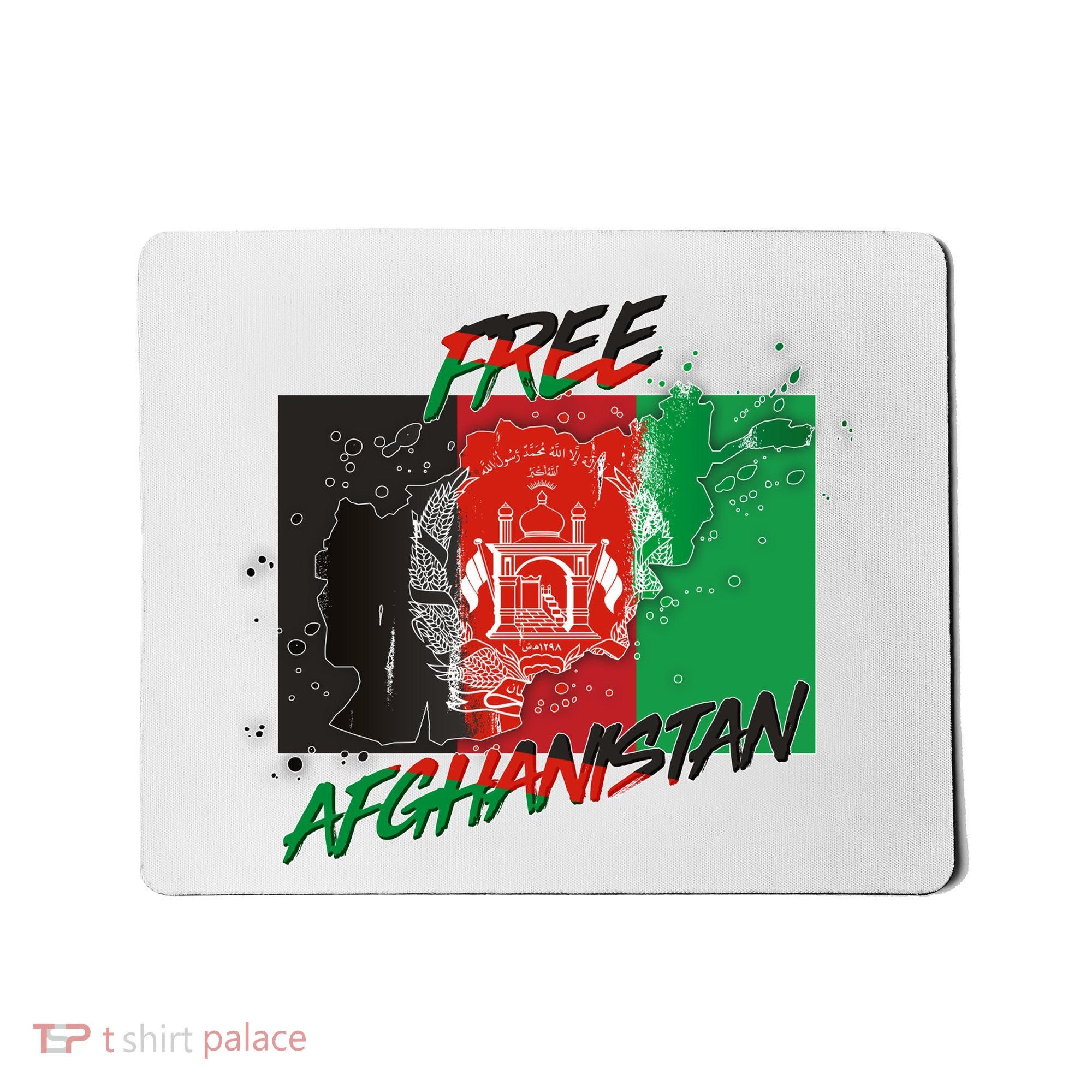 Free Afghanistan Map Distressed Flag Mousepad