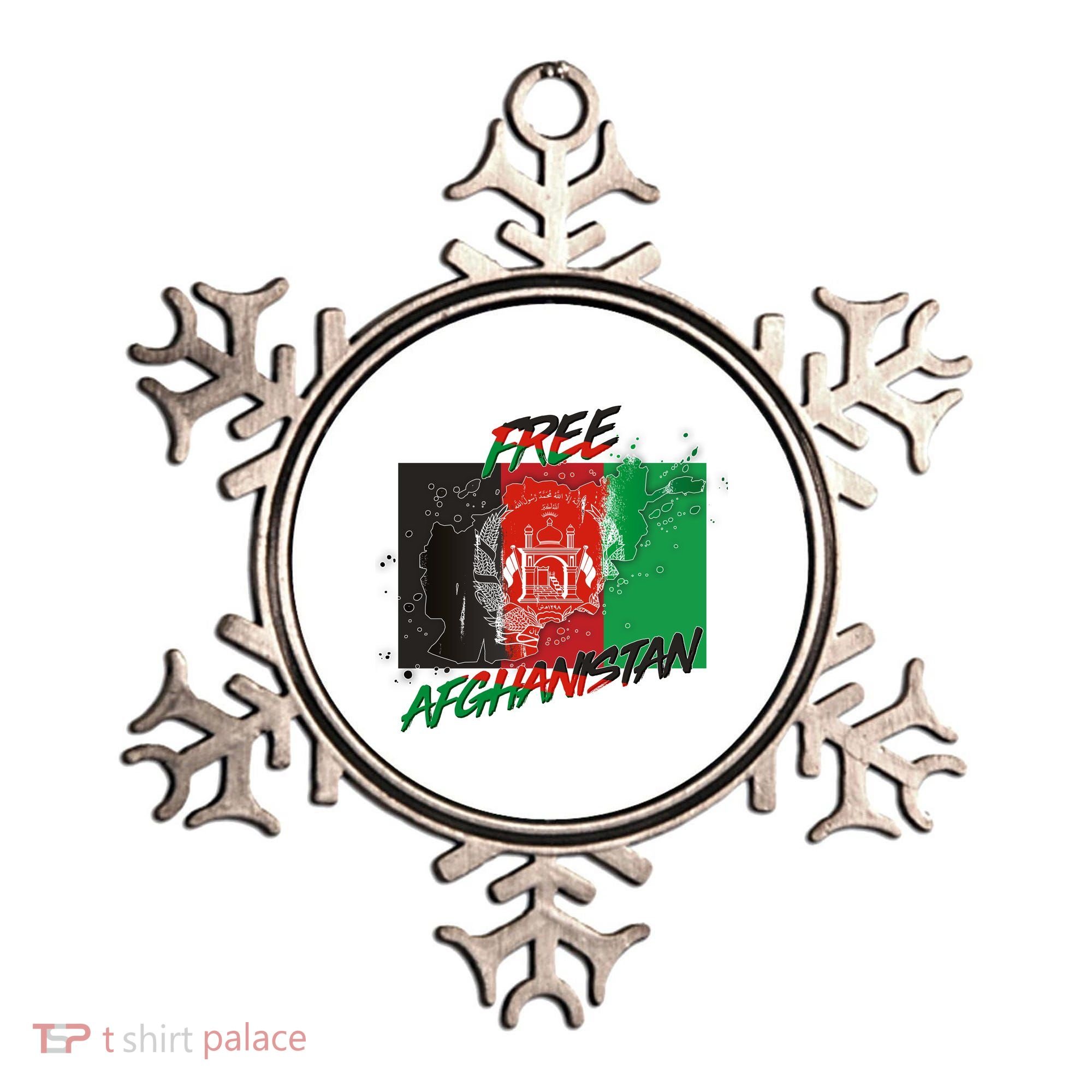 Free Afghanistan Map Distressed Flag Ornament