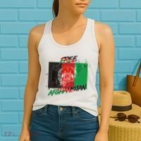 Free Afghanistan Map Distressed Flag Women's Tank Top thumb 2