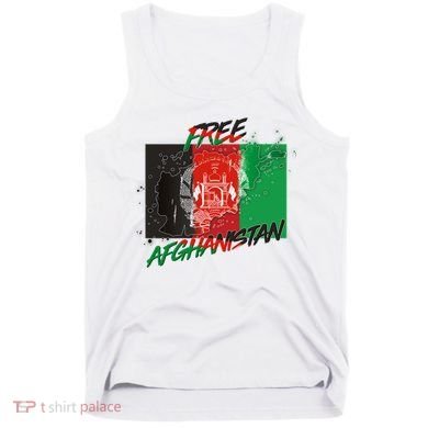 Free Afghanistan Map Distressed Flag Tank Top