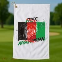 Free Afghanistan Map Distressed Flag Golf Towel thumb 1