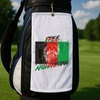 Free Afghanistan Map Distressed Flag Golf Towel thumb 2