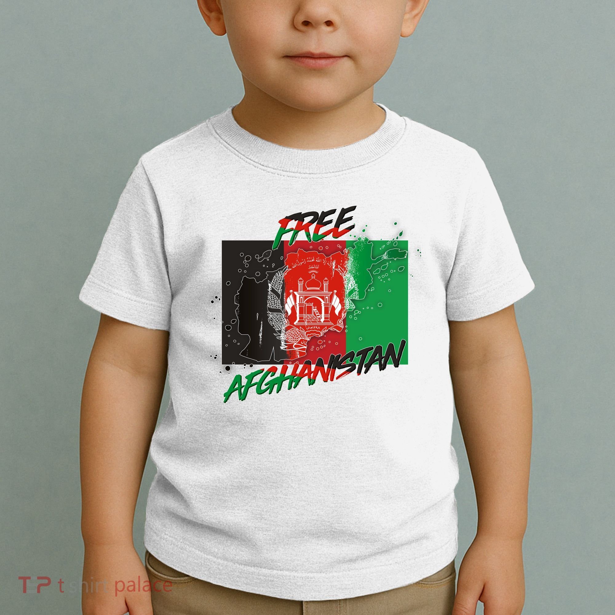 Free Afghanistan Map Distressed Flag Toddler T-Shirt
