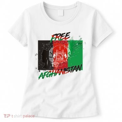 Free Afghanistan Map Distressed Flag Women's T-Shirt