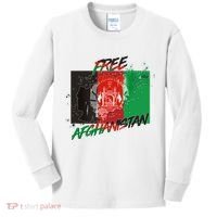 Free Afghanistan Map Distressed Flag Kids Long Sleeve Shirt thumb 0