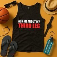 Funny Ask Me About My Third Leg  Tank Top thumb 4