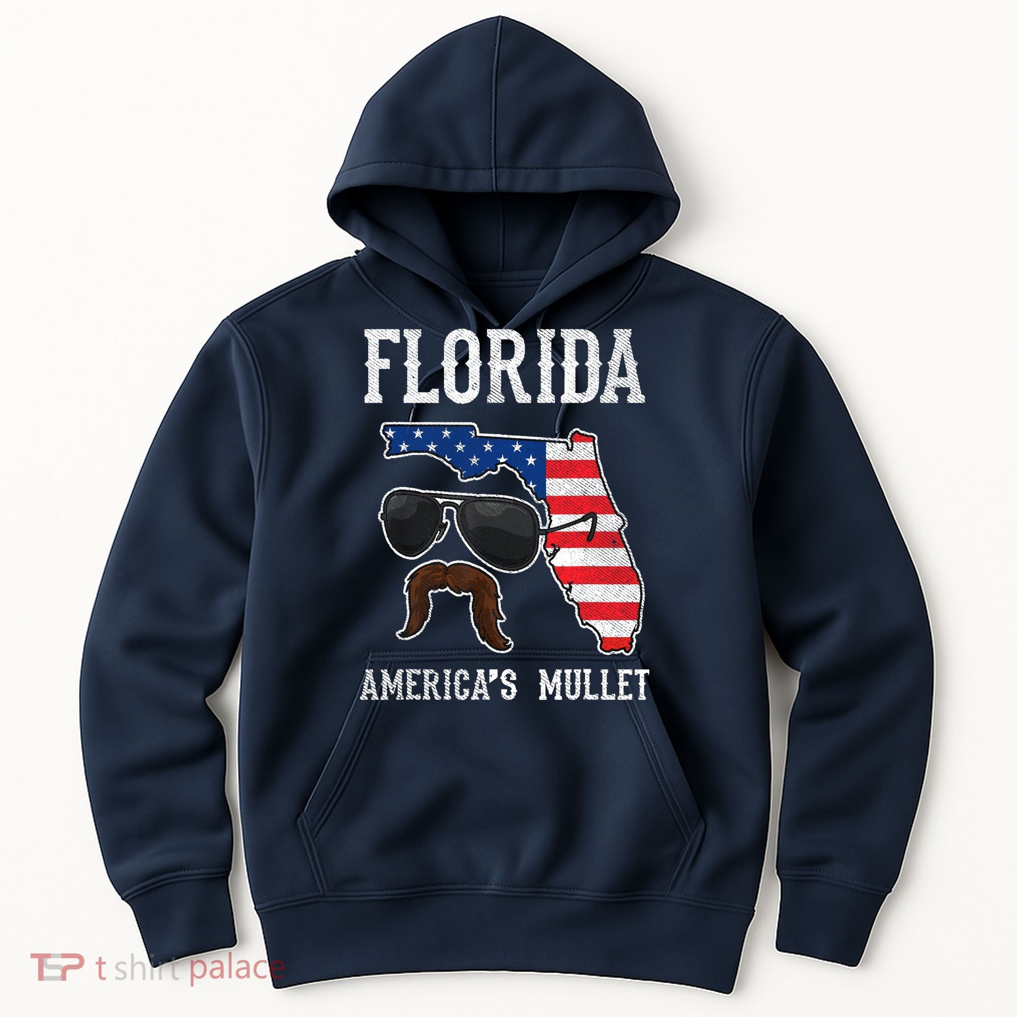 Florida America's Mullet Funny Patriotic American Flag Hoodie